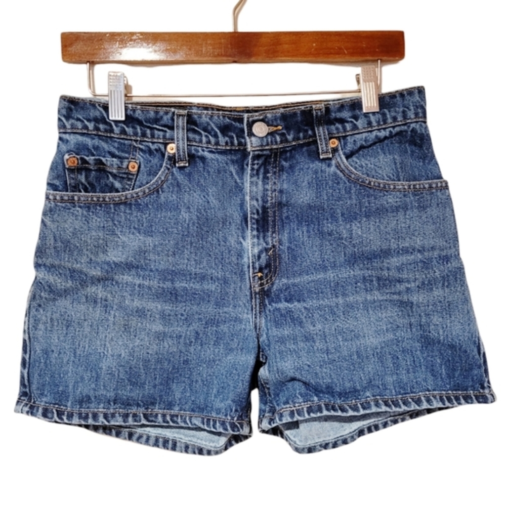 Levi's Vintage High Rise Denim Shorts Medium Wash Blue Size 30